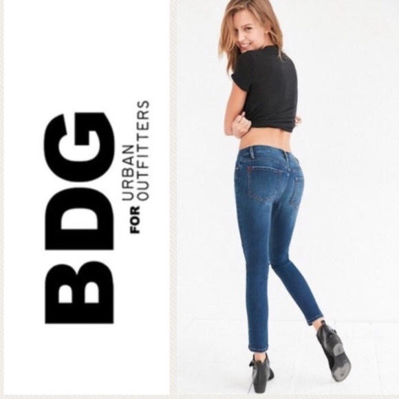 BDG for Urban Outfitters Low Rise Twig Crop in Vintage Blues - Picture 1 of 8
